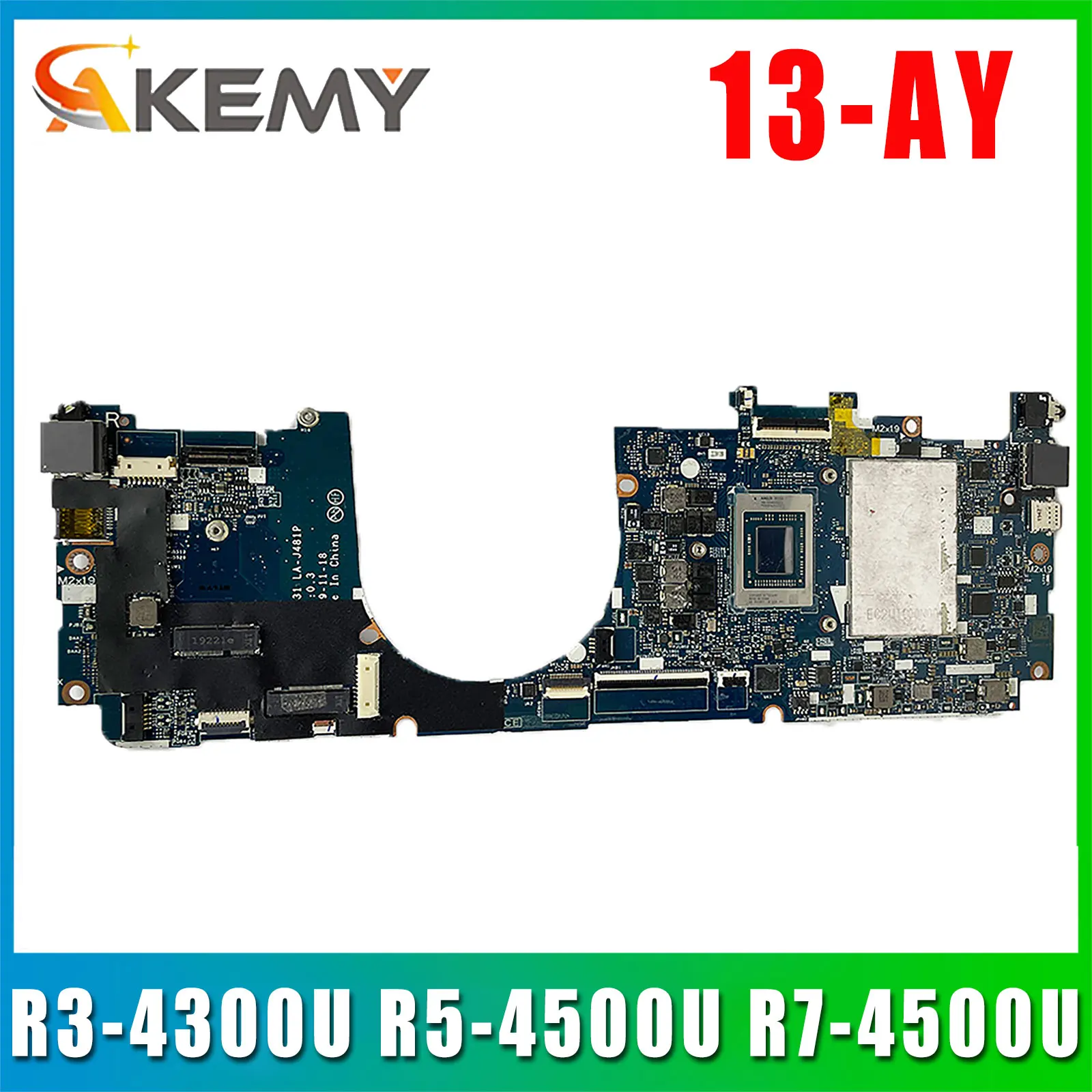 

For HP ENVY X360 13-AY 13-ay0510au Laptop Motherboard R3-4300U R5-4500U R7-4500U GPR31 LA-J481P Working Function