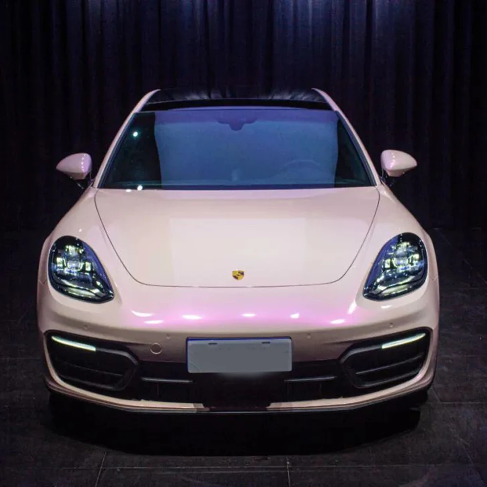 

1.52*18m Color Shift Wrap Magic Twin Candy Metallic Pink Vinyl Wrap Car
