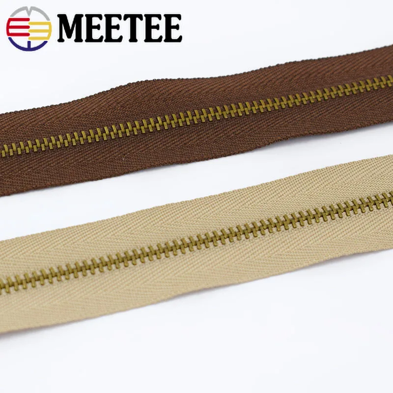 20pcs Meetee 3# Bronze Metal Zippers 15/20/30/40cm Closed-end Auto-lock Zip for Bags Purse Clothing Pocket Sewing Accessories | Дом и сад