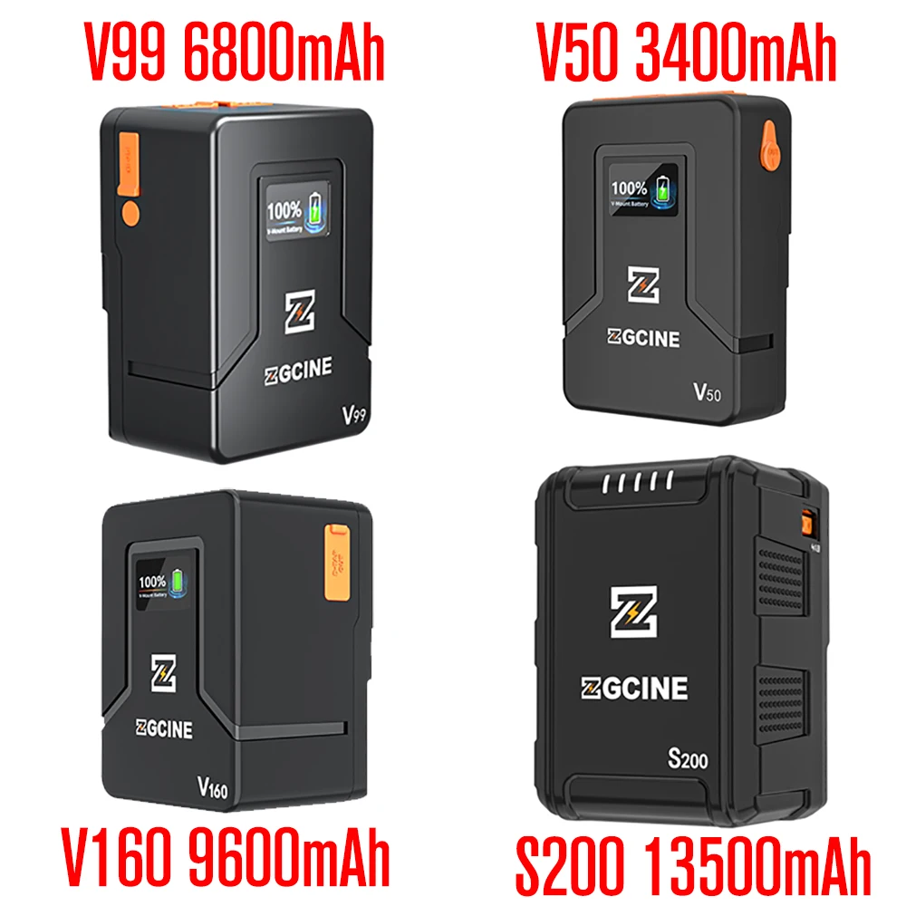 Фото ZGCINE ZG-V99 Pro V50 V160 S200 V Mount Батарея V-Lock Литиевая батарея Дополнительная батарея 파워크 для камер Type-C Телефоны Vide №2