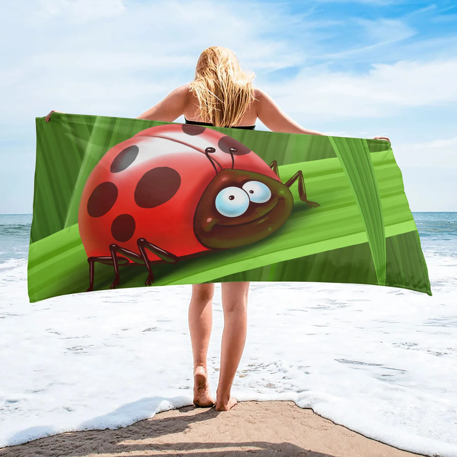 S Swimming Quick-drying Round Beach Towel Sport Gym Face Towel
