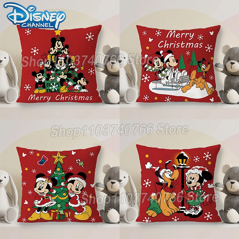 Рождественская наволочка с Микки и Минни Маус гостиная диванная подушка
