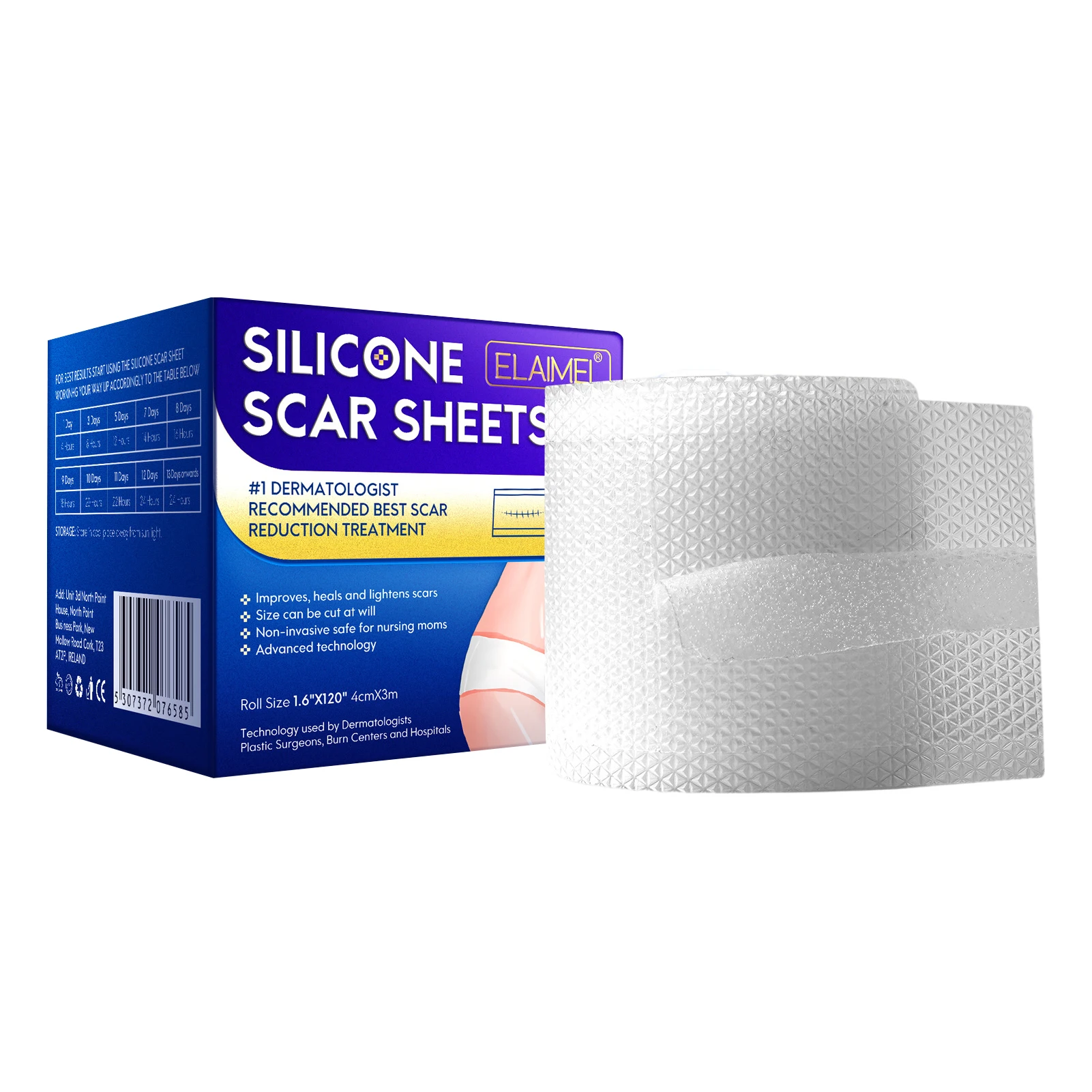 

Silicone Scar Sheets Stretch Mark Remover Scar Away Silicone Tape 1.57x118 Inch Scar Silicone Strips Reusable Washable