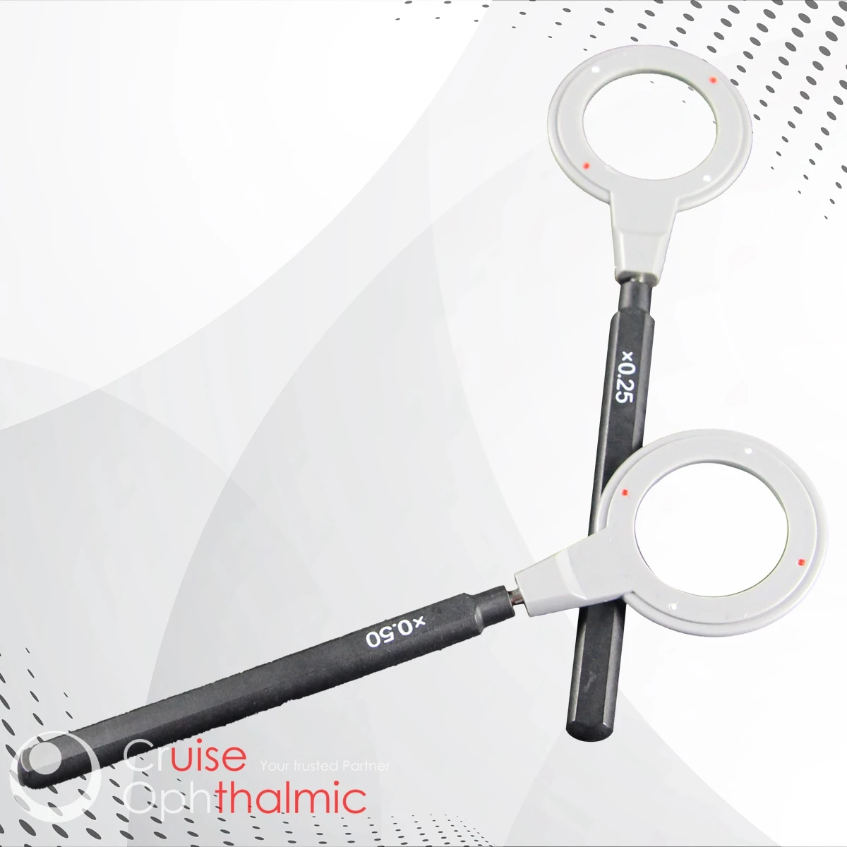 

Оптическая ручка грабителя крестообразного цилиндра Джексона с 4 точками направления полюса 0,25 и 0,50 2 шт. кожаный карман