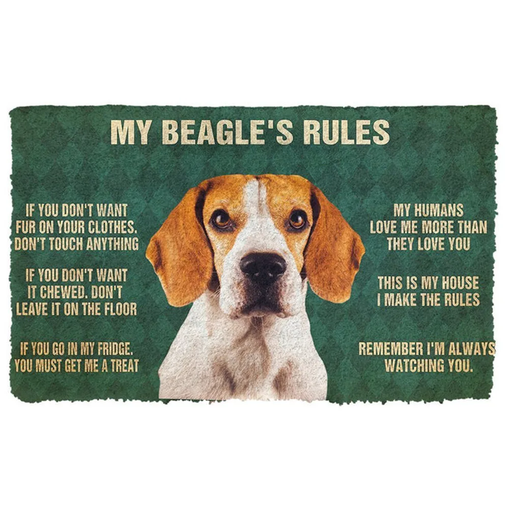 

CLOOCL коридор в помещении Doormat Cute My Beagle Rules Graphic 3D односторонний Печатный коврик для ванной комнаты