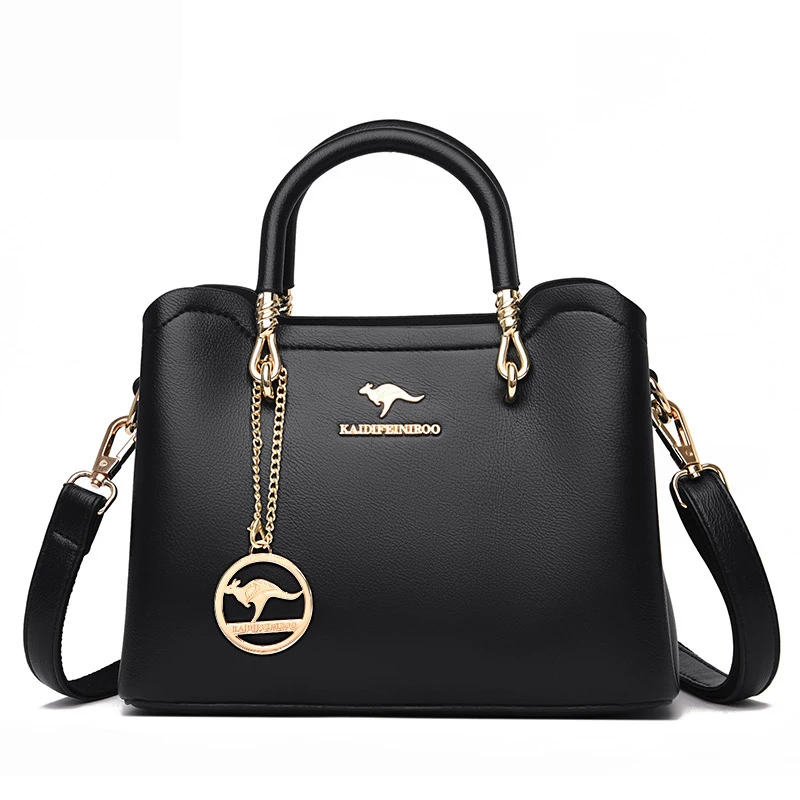 

Simple High Quality PU Leather Shoulder Bag Ladies Large Capacity Handbag Luxury Hardware Decoration Fashion Designer Bag Casual