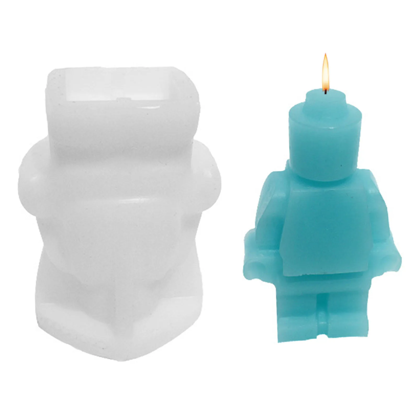 

Robot Silicone Candle Mold DIY Handmade Aromatherapy Candles Moulds Robot Mold For Living Room Bedroom Handicrafts Decorations
