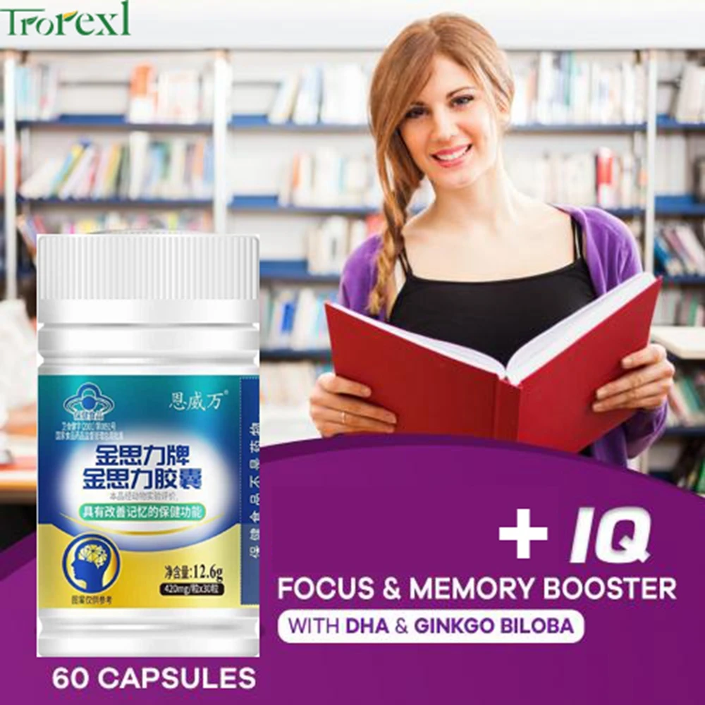 

Enhance Focus Premium Nootropic Brain Booster Supplement Improve Memory Mental Enhancement Pills for Neuro Energy & IQ Ginkgo