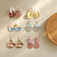 summer cute fresh fruit acrylic earrings for women trend style statement dangle earrings fashion boho large jewelry accessories