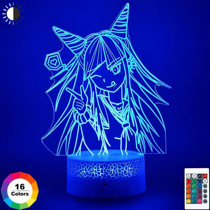 Newest Anime Figure Lamp Danganronpa Mioda Ibuki 3D Night Light Table Lamp for Hoom Child Bedroom Room Decor Christmas Gift