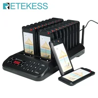 Retekess TD172 ресторан пейджер Беспроводная система вызова подкачки 20 вибратор гудки один ключ беззвучная еда грузовик кафе клиника