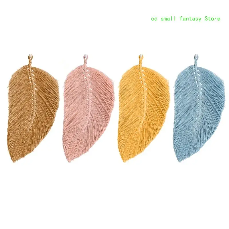 

Настенный Плетеный гобелен в виде листьев R3MA, ручная работа, гобелен в стиле бохо, макраме, настенные украшения для спальни, гостиной