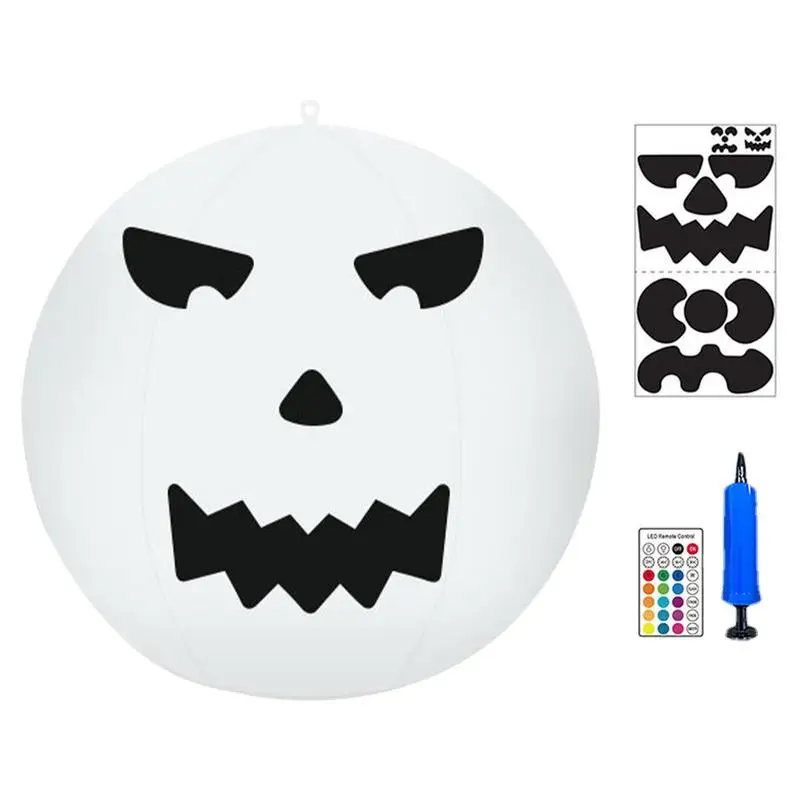 

Blow Up Pumpkin Ball 16in Solar Powered Pumpkin Garden Lights With 16 Colorful Lights 16 Light Colors Waterproof Blow Up