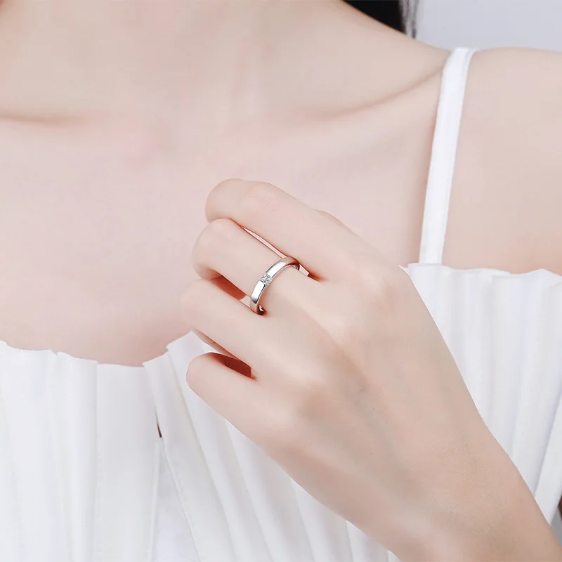 HTOTOH 0,3 Ct D принцесса 18K покрытое белым золотом 925 серебро Муассанит кольцо Grilfriend женщина подарок символ любви женщина девушка подарок (art.: 3920bb7eb6541) - 3920bb7eb6541