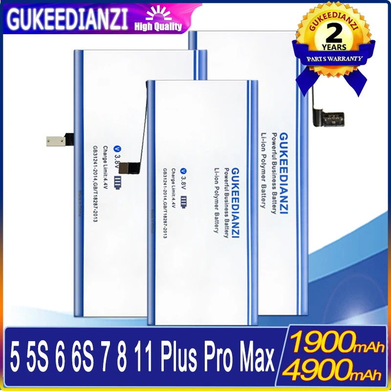 

4900mAh High Capacity Replacement Battery For iPhone 5 5s 5c 6 6s 6 s 7 8 Plus 11 pro max For iPhone X Xs Max XR Bateria