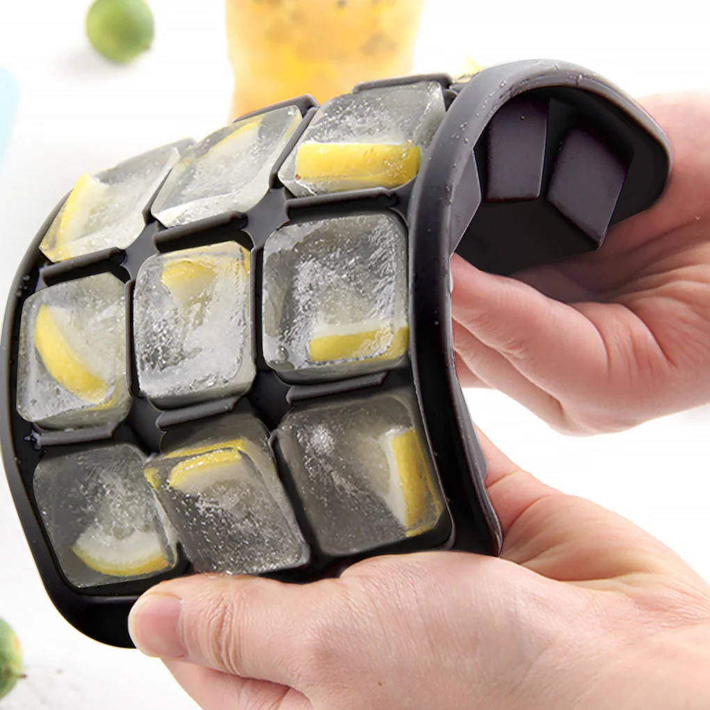 

BPA Free 6/15 Big Ice Tray Mold Giant Large Food Grade Silicone Ice Cube Square Tray Mold DIY Ice Maker Ice Cube Tray