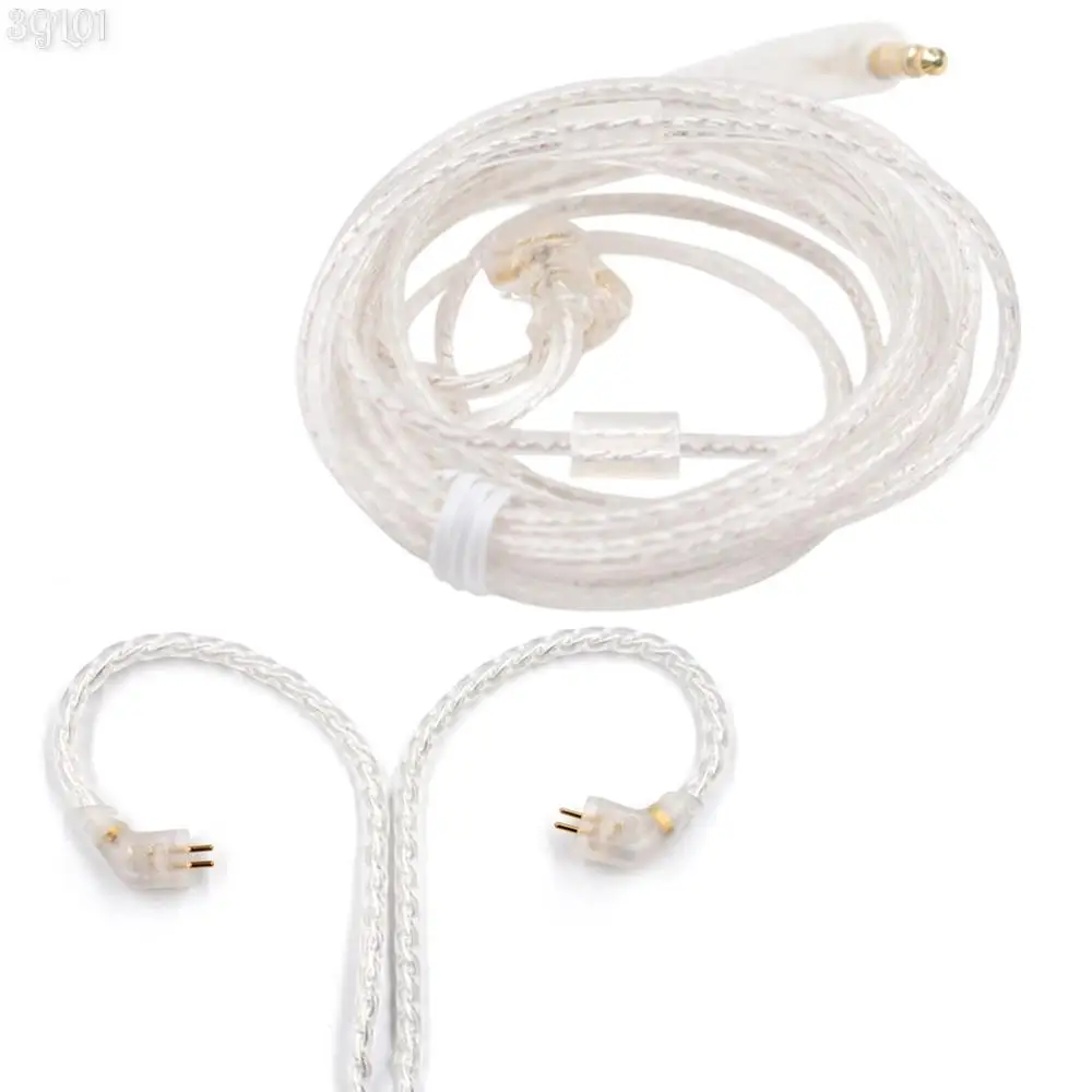 0 75 мм 2-контактный обновленный кабель для наушников 3 5 посеребренный сменный шнур