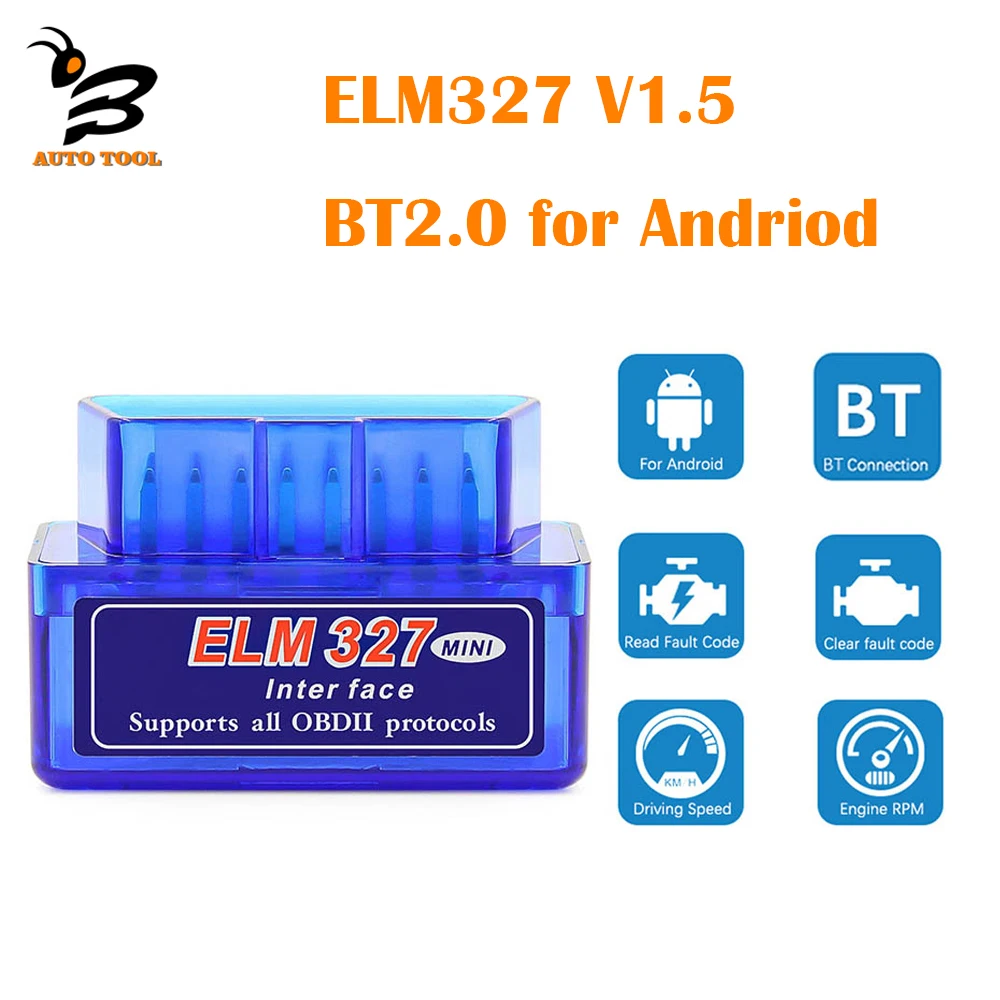 

Elm327 V1.5 OBD2 Scaner Bluetooth-Compatible 2.0 ELM 327 for Android OBD 2 Car Diagnostic Scanner Tool Auto Code Reader