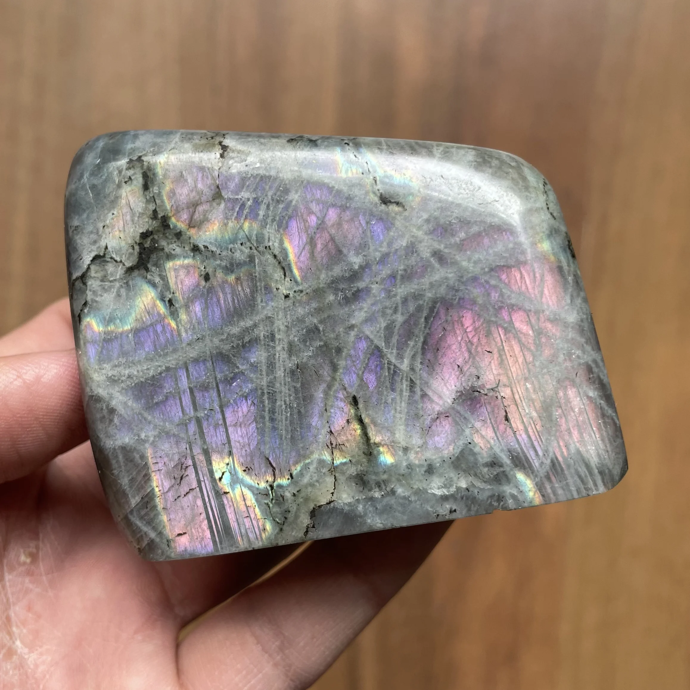 

270 г натуральный камень лабрадорит, украшение для дома, камень-кристалл, грубый полированный кварцевый лунный камень, лечение