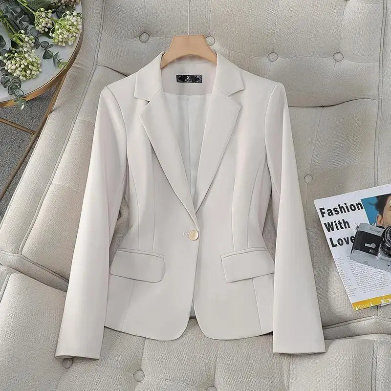 Корейские модные пиджаки на одной пуговице Mujer женское пальто куртка осенняя