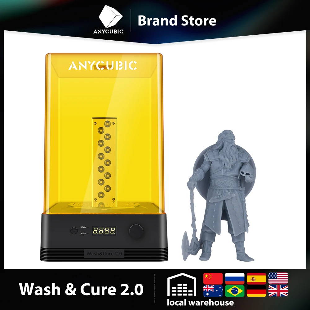 

Anycubic обновленная мойка и выдерживание 2,0 машина 2-в-1 УФ Смола отверждение для LCD/SLA Photon Mono X Mars 3d принтер ювелирные изделия/стоматология