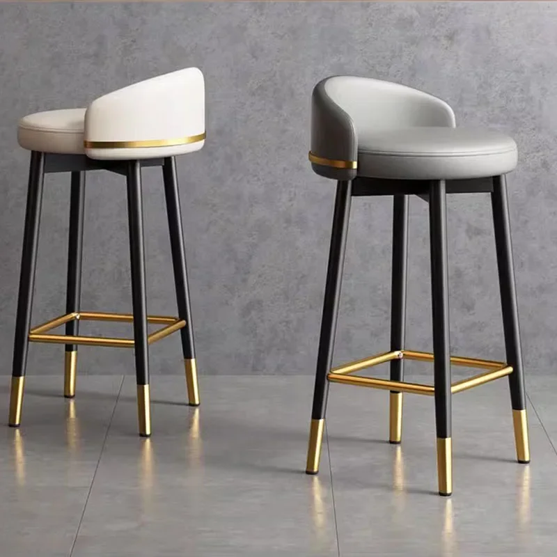 

Обеденный стул с мягкой обивкой, Высокая Роскошная спинка для гостиной, простые металлические ножки, Современная Расслабляющая мебель для дома