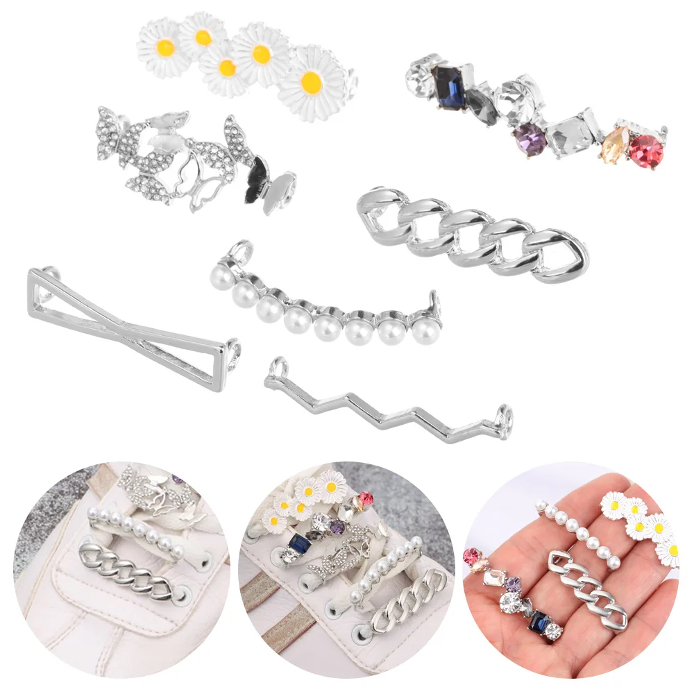 

1/8pcs Rhinestones Shoe Care & Accessories Pearl Casual Shoes Shoes Accessory Shoelaces Clips Shoe Decoration Clip Shoe Charms