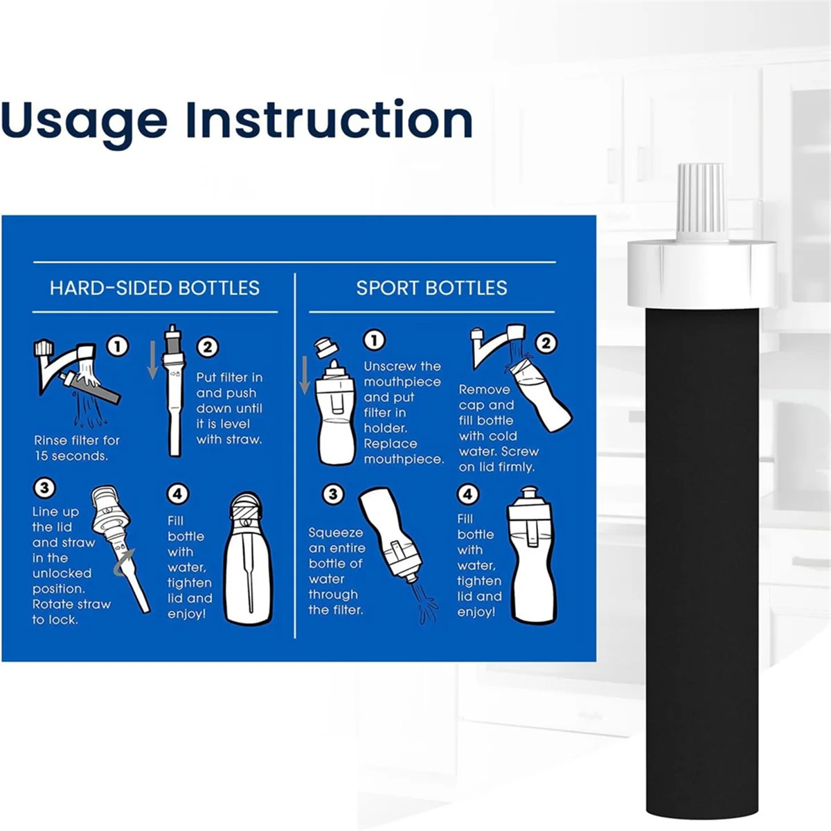 Фильтры для бутылок с водой замена Brita BB06 твердосторонний и спортивный фильтр 6