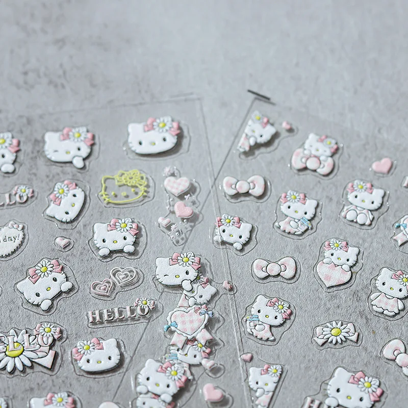 

Kawaii Engraved Nail Art Cartoon Nail Stickers For Children Kids Girls Anime Cute Accessories Japanese Manicure Sliders Decor