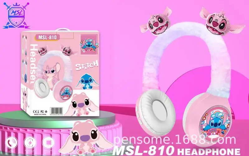 Новые Msl-810 Disney креативные беспроводные Bluetooth-наушники с мультяшным стежком Hi-Fi