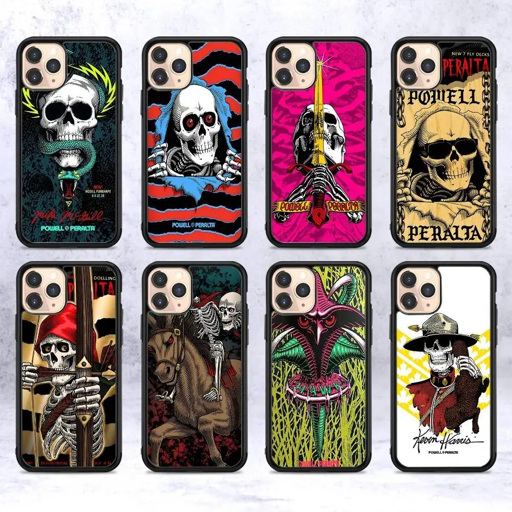 Фото P-Powell P-PeraltaS для IPhone 17, 16, 15, 14, 13, Pro 12, 11 Pro Max, жесткие чехлы для телефонов из ПК + ТПУ, задняя крышка №1