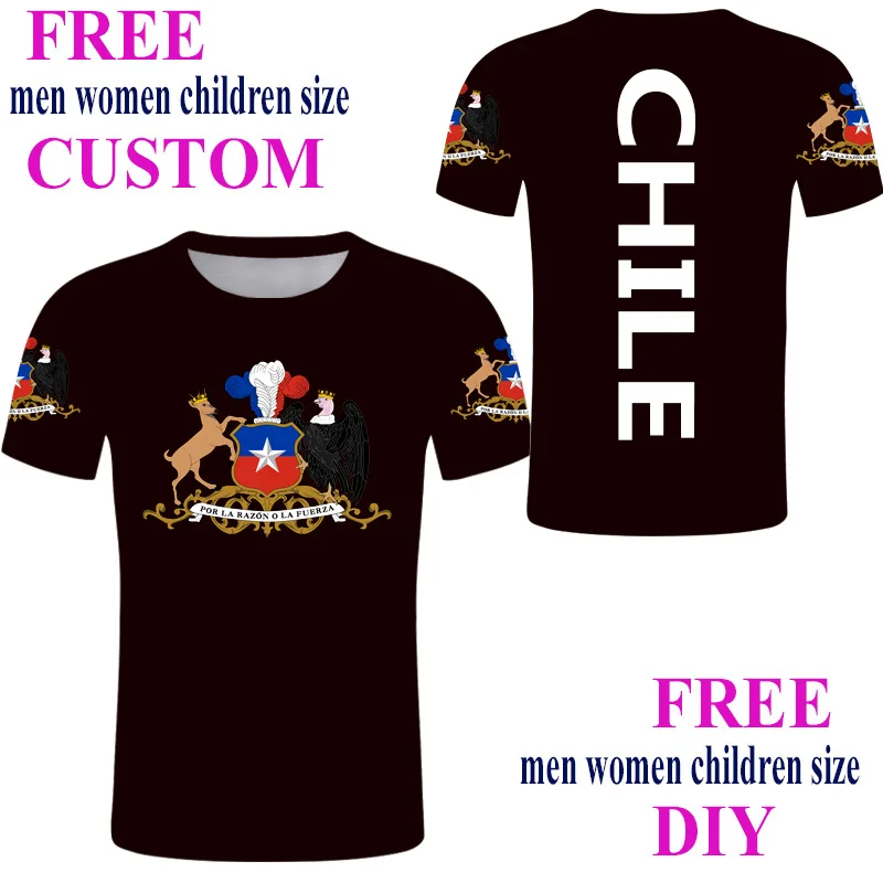 

CHILE T Shirt Diy Free Custom Chl t-shirt Cl Chilean Country Emblem Colo Colo Print Photo Sports Clothes Casual Jersey