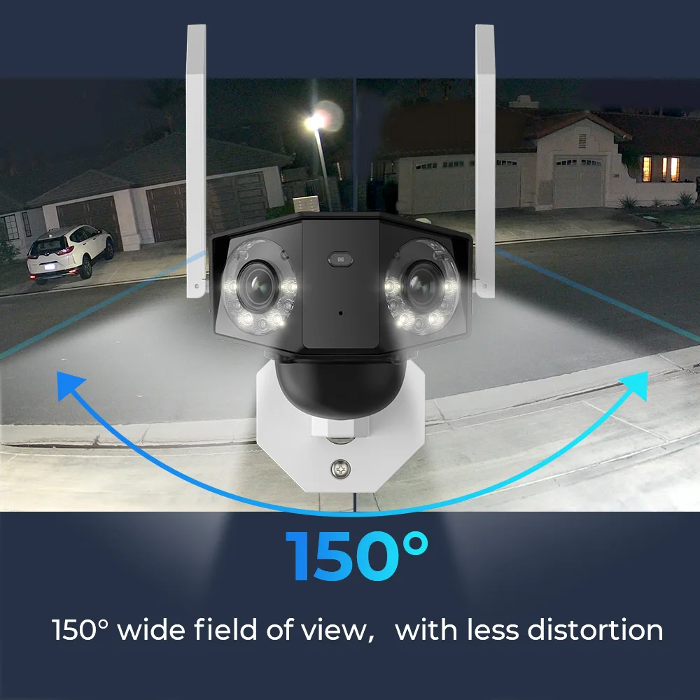 Reolink двойная линза Duo WiFi камера 4MP солнечная батарея с широким обзором наружная