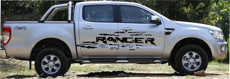 

Ford RANGER- 2pcs Side Stripe body large decals vinyl graphics sticker logo high quality !,188cmx48cm