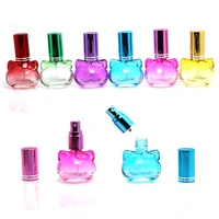 10ml gradient clear perfume glass bottle cute cat empty refillable spray bottles cosmetic atomizer travel scent packaging bottle