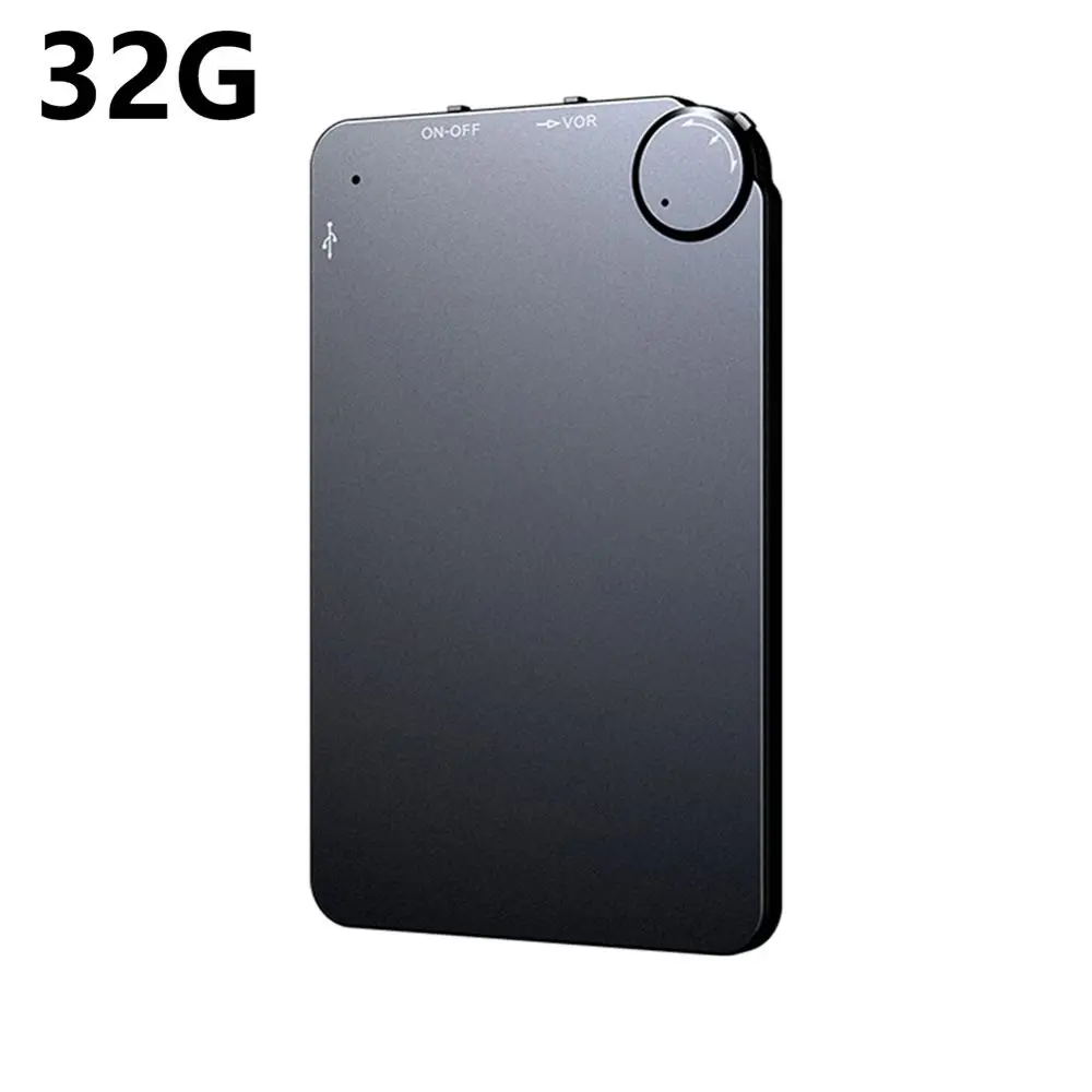 

Digital Voice Recorder Mini Dictaphone MP3 Player 32GB Voice Activated Recorder 4mm Ultra-thin Card Style Sound Audio Recorder