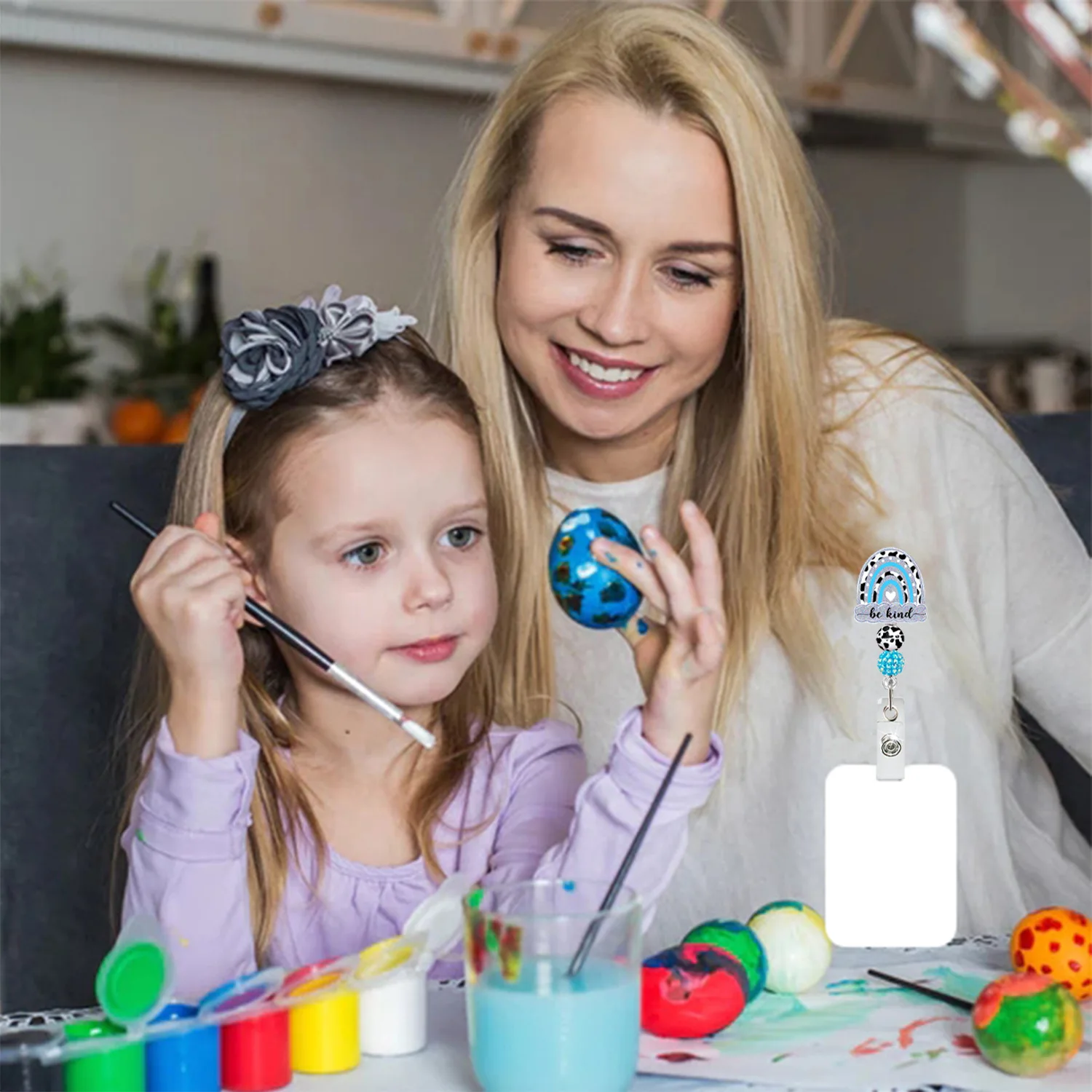 Откидной карманный держатель для бейджа с мультяшной коровой медицинских