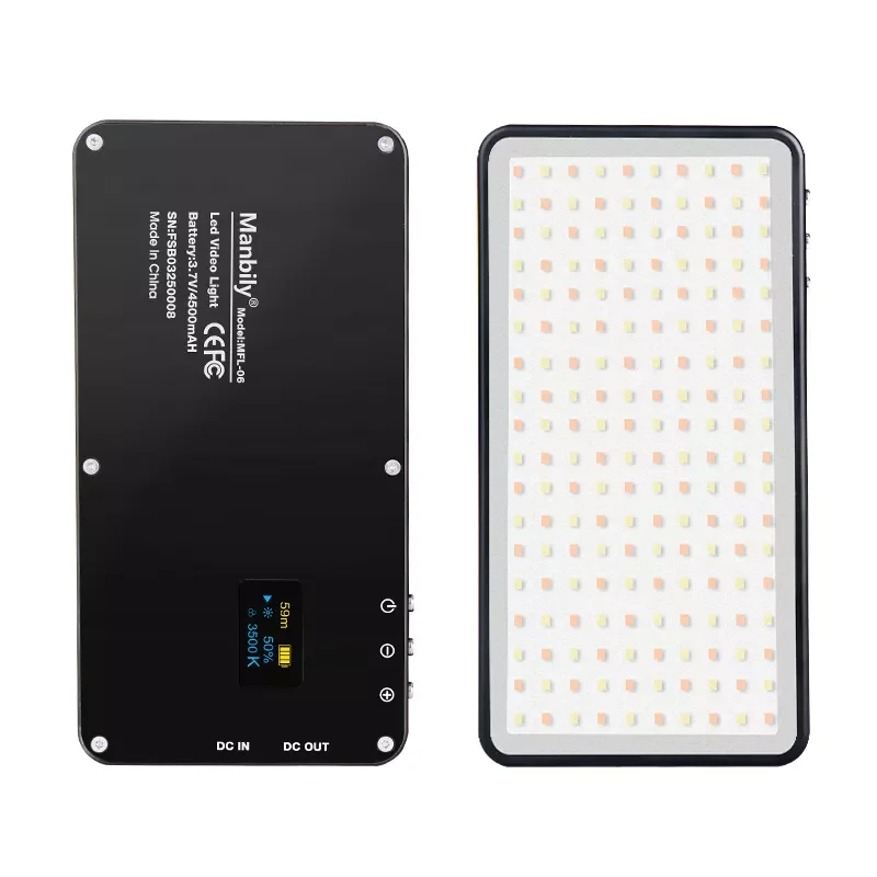 

Manbily MFL-06 Ulanzi VL200 Video Light Portable Photography Lighting 4500mAh LED Video Light 180 LEDs Fill Light Soft Diffuser