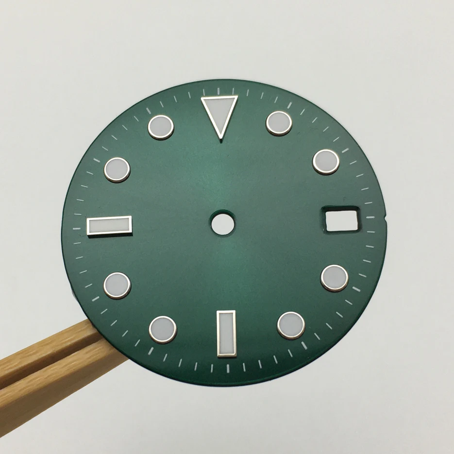 No Logo 28.5mm Watch Dial Substitute Modified Dial Luminous Literal  for NH35A Movement BB8-2 Men Watch Accessories