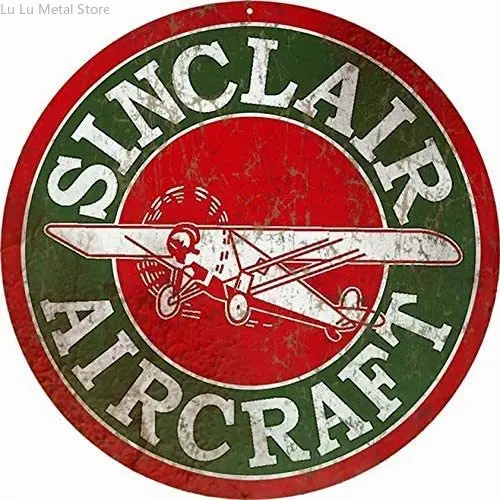 

Sinclair Aircraft Man Cave Garage Car Motor Oil Metal Tin Sign Wall Decor 12x12 Inch