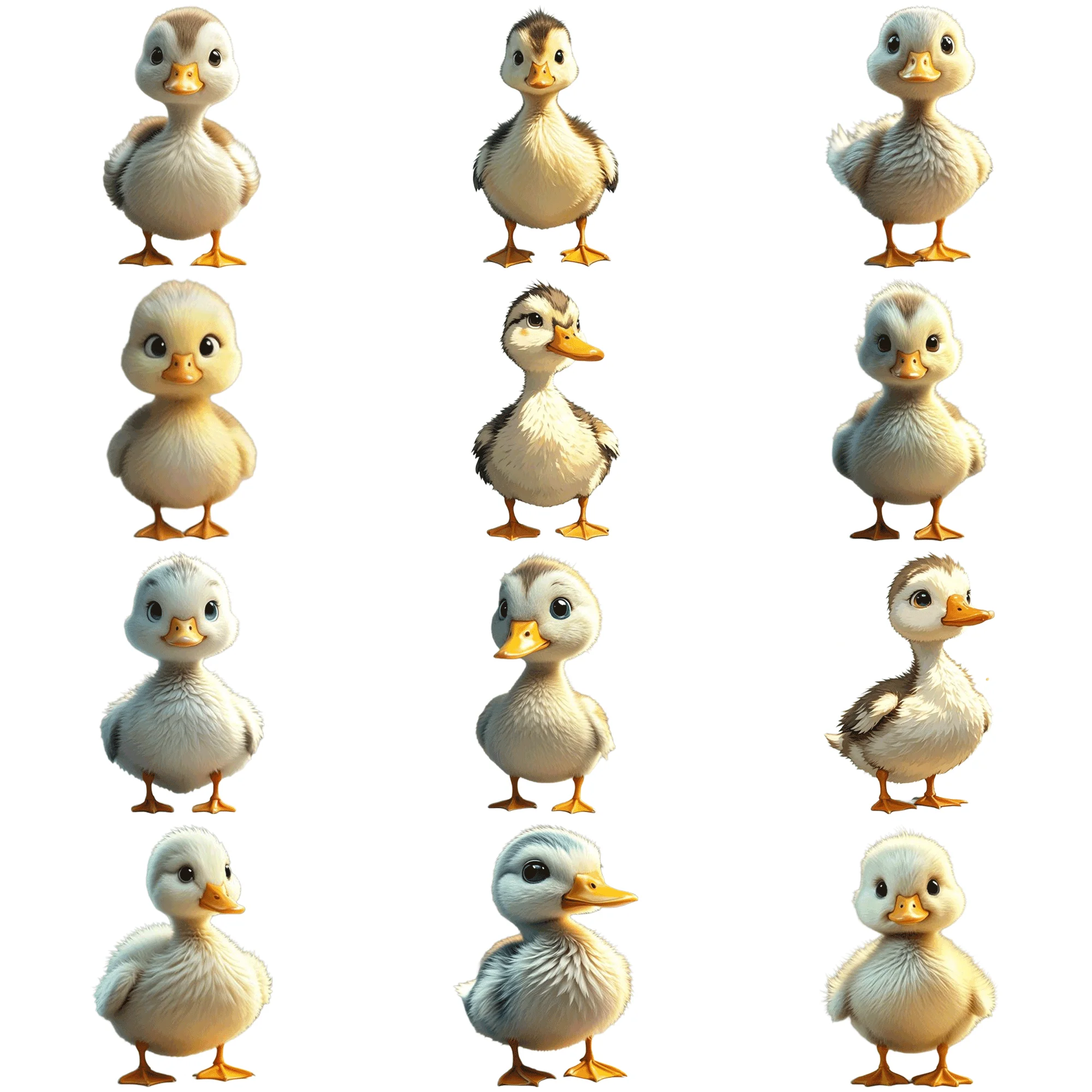 Очаровательные 50 шт. иллюстраций Маленькая утка для скрапбукинга и поделок.