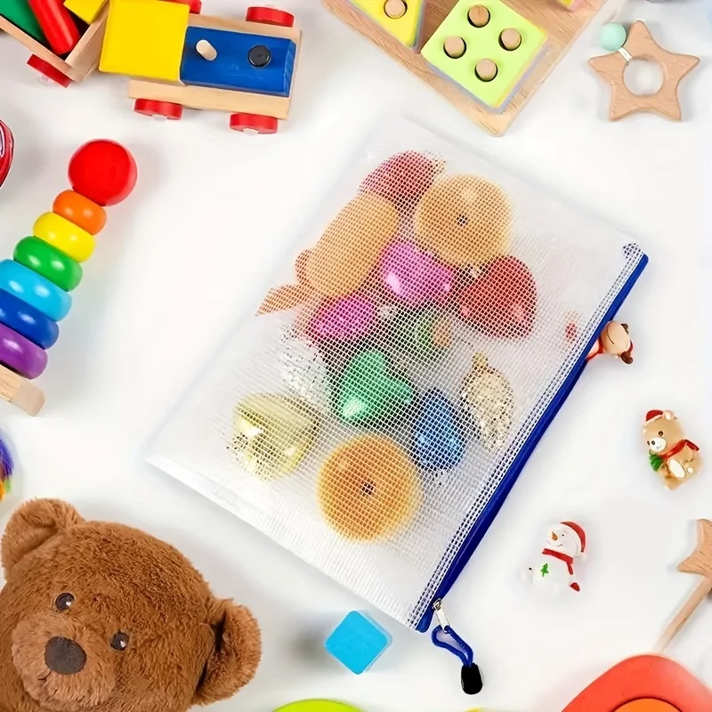 Сетчатые папки А4 на молнии для документов 5/10 шт