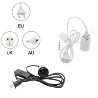 uk eu us plug 1 8m power cord cables e27 lamp base holder with switch wire for pendant led fixture hanglamp suspension socket