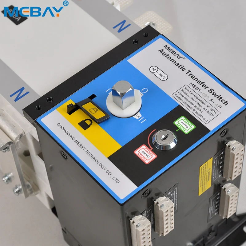 Автоматический переключатель Mebay ATS 300A 400A 630A дизельный генератор двойной