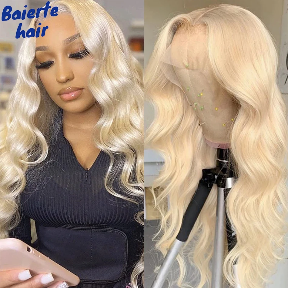 

613 Honey Blonde Lace Frontal Wig 13x4 Colored Body Wave Human Hair Lace Wig Pre Plucked Transparent Lace Front Wig For Women