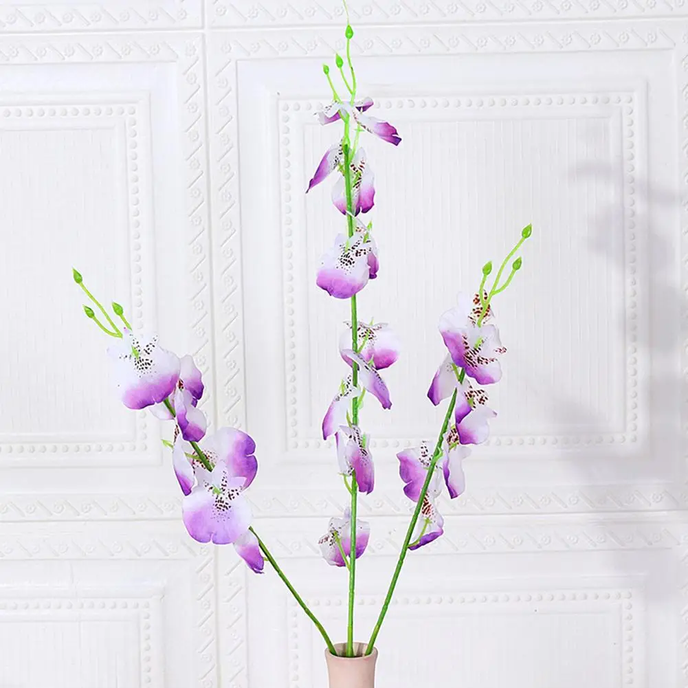 Декор для дома искусственные цветы реалистичные орхидеи яркие центральный