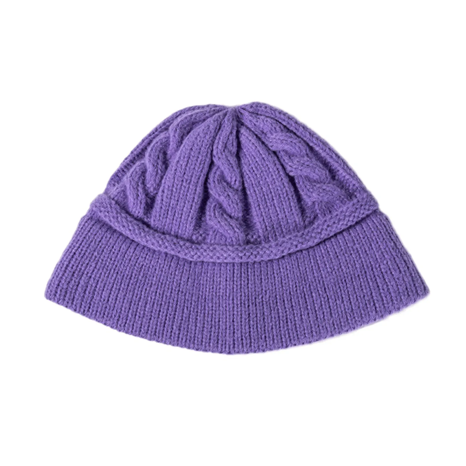 

Warm Thicken Hat Knitted Casual Hat Fashion Women's Outdoor Winter Twisted Woolen Baseball Caps Vintag Visor Casual Cap