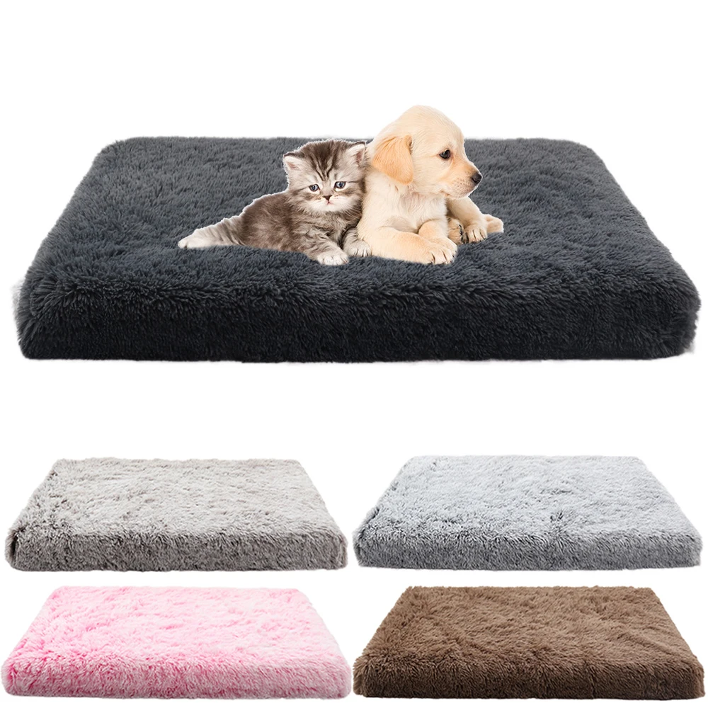 

Коврик для собак, плюшевая квадратная кровать для собак, домашних питомцев, 3D Подкладка из губки, коврик для кошек, Конура для глубокого сна, ...