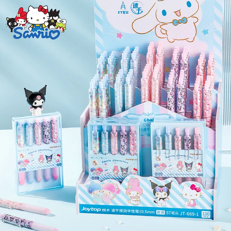 

100 шт., милая мультяшная ручка Sanrio, десерт, фотография, нейтральная фоторучка, наконечник + быстровысыхающая Студенческая нейтральная ручка, оптовая продажа