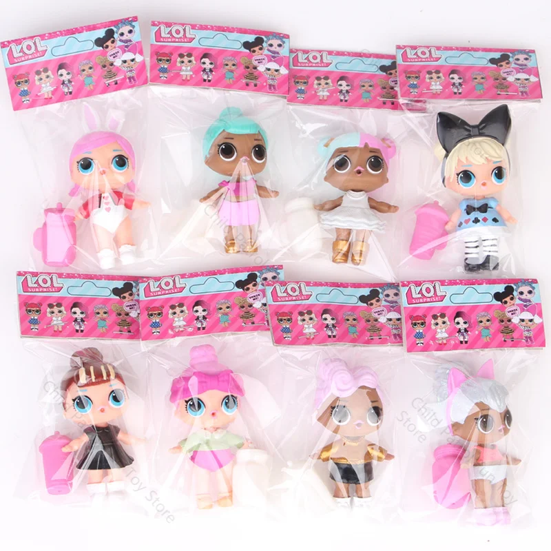 

8pcs/12pcs LOL Surprise Dolls Toys Anime Figures lol Dolls PVC Action Figure Model Toys for Children Birthday Christmas Gifts